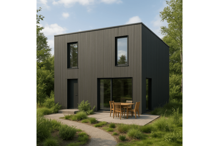 Фасадная реечная панель ДПК Holzhof Eco 219*26*3000мм, серый-1