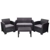 Комплект мебели Arizona Set, антрацит (на 4 персоны) пластиковый