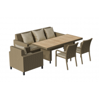 Комплект плетеной мебели MOKKA BELLA LOUNGE, соломенный пластиковый