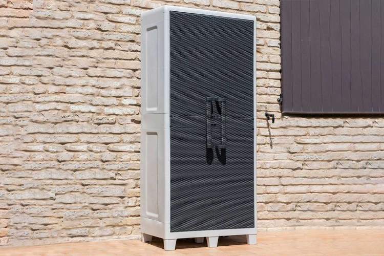 Уличный шкаф TOOMAX 2х дверный глубокий SANTORINI XL (4 полки)-3