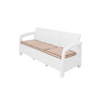 Мебель Tweet Диван 3-х местный, белый пластиковый