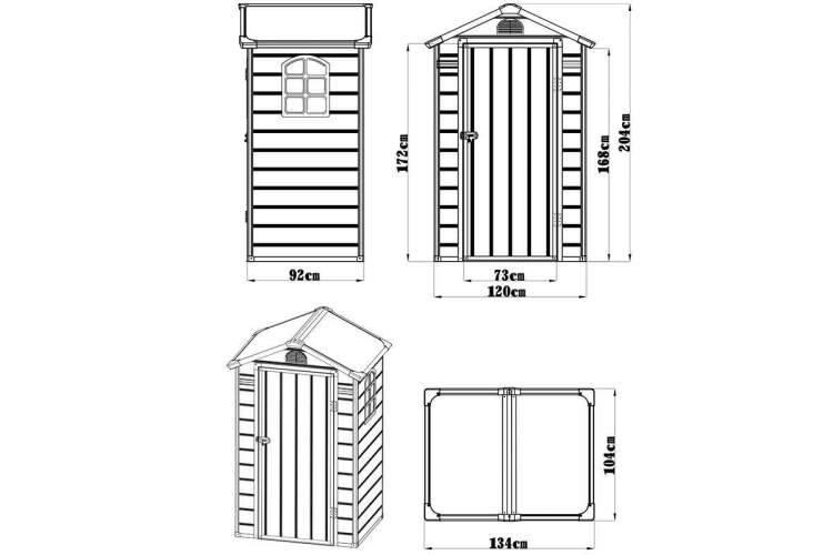 Сарай пластиковый Black Fox Modernist A 1,1м2-4