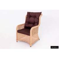 Кресло SAN MARINO цвет бежевый, с 2 подушками пластиковый