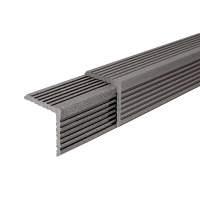 Уголок ДПК равнополочный 57*57*3000мм вельвет, серый