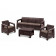 Комплект мебели Corfu Triple Set, коричневый