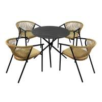 Комплект плетеной мебели MOKKA LYON на 4 персоны с обеденным столом