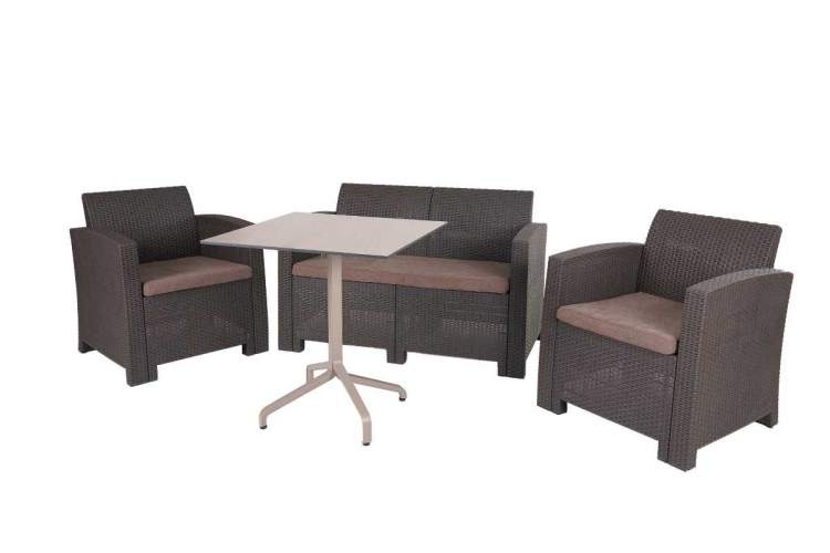 Диван двухместный b:rattan Arizona, венге (2-х местная подушка)-10