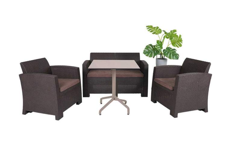 Диван двухместный b:rattan Arizona, венге (2-х местная подушка)-11