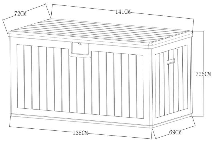 Сундук PALRAM L 568 л, тёмно-коричневый-2