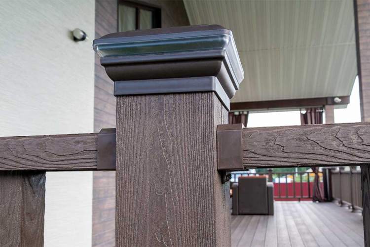 Крышка со светодиодами и юбка - комплект для столба NauticPrime (120х120)-9