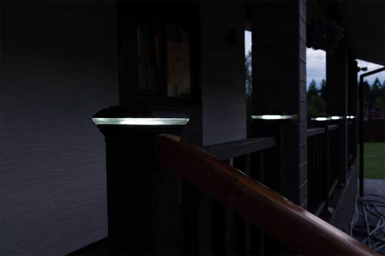 Крышка со светодиодами и юбка - комплект для столба NauticPrime (120х120)-12