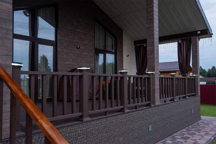 Крышка со светодиодами и юбка - комплект для столба NauticPrime (120х120)-10