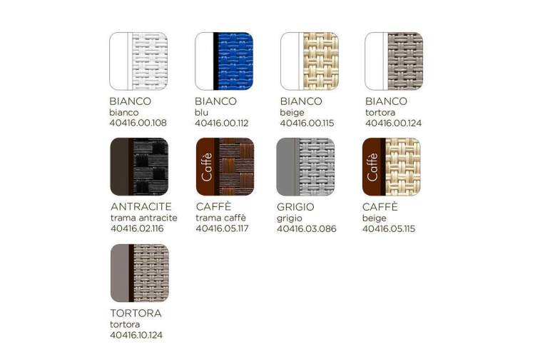 Шезлонг Nardi Alfa с подлокотниками, бело-синий-9