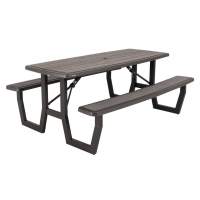 Стол складной с лавочками Lifetime для пикника пластиковый