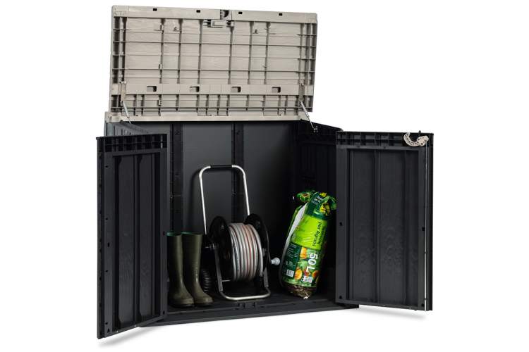 Ящик пластиковый TOOMAX Wood Style 842л АНТРАЦИТ/ТЁПЛО-СЕРЫЙ-4