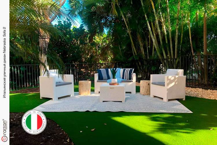 Комплект мебели NEBRASKA SOFA 2 (2х местный диван), белый-8