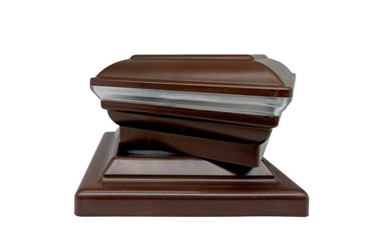 Крышка со светодиодами и юбка - комплект для столба NauticPrime (120х120)-1