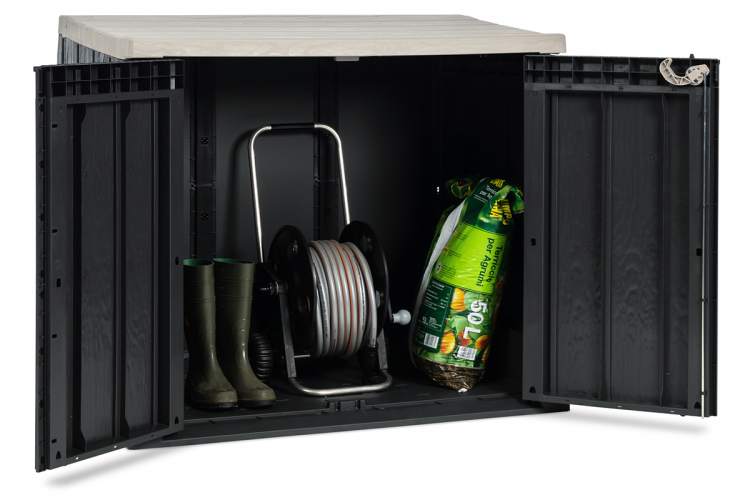 Ящик пластиковый TOOMAX Wood Style 842л АНТРАЦИТ/ТЁПЛО-СЕРЫЙ-5