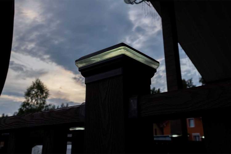 Крышка со светодиодами и юбка - комплект для столба NauticPrime (120х120)-11