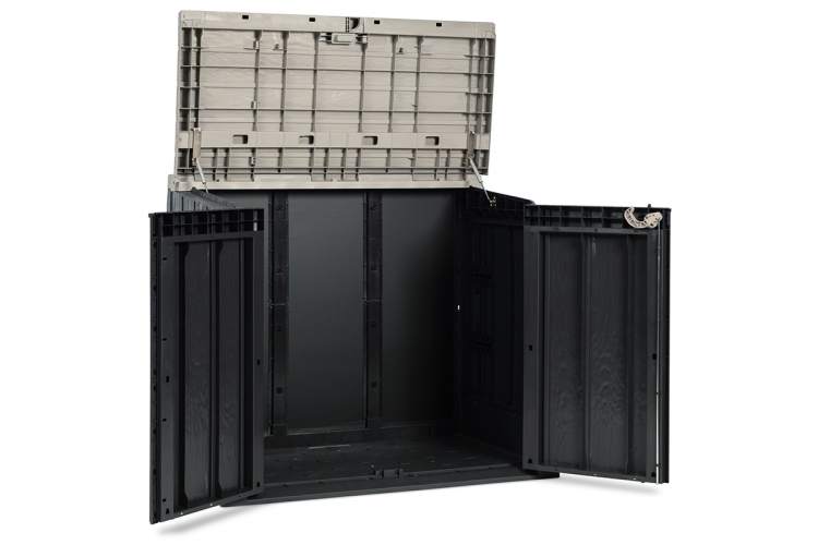 Ящик пластиковый TOOMAX Wood Style 842л АНТРАЦИТ/ТЁПЛО-СЕРЫЙ-3