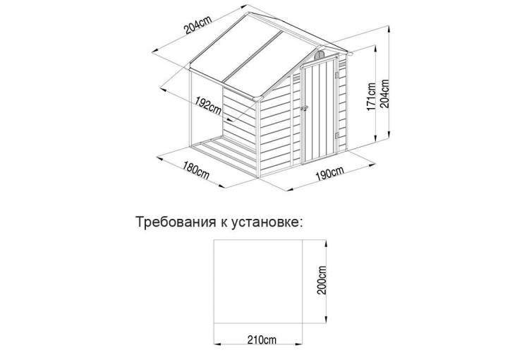 Сарай-дровница пластиковый Black Fox Modernist D 3,4м2-4