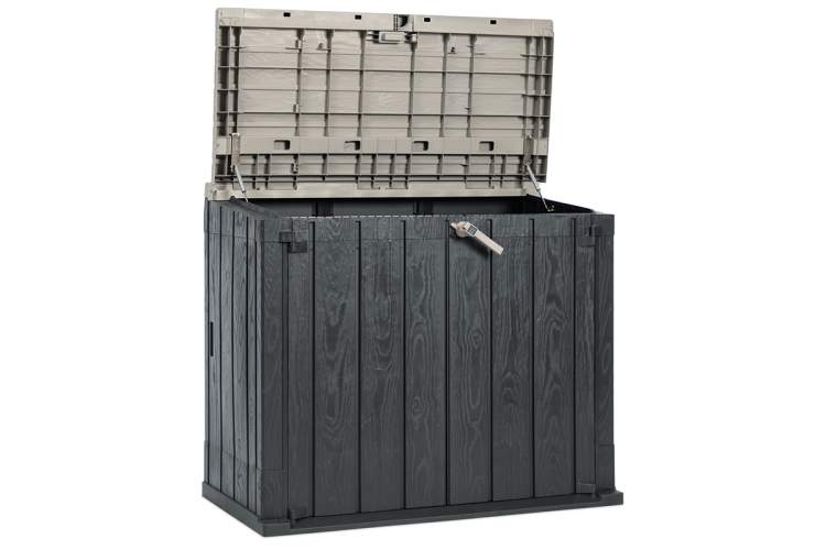 Ящик пластиковый TOOMAX Wood Style 842л АНТРАЦИТ/ТЁПЛО-СЕРЫЙ-1