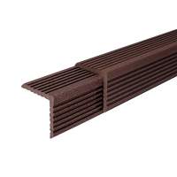 Уголок ДПК равнополочный 57*57*3000мм вельвет, коричневый