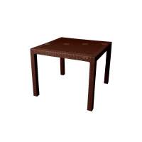 Мебель Tweet Стол обеденный Kvatro 940*940мм, коричневый пластиковый