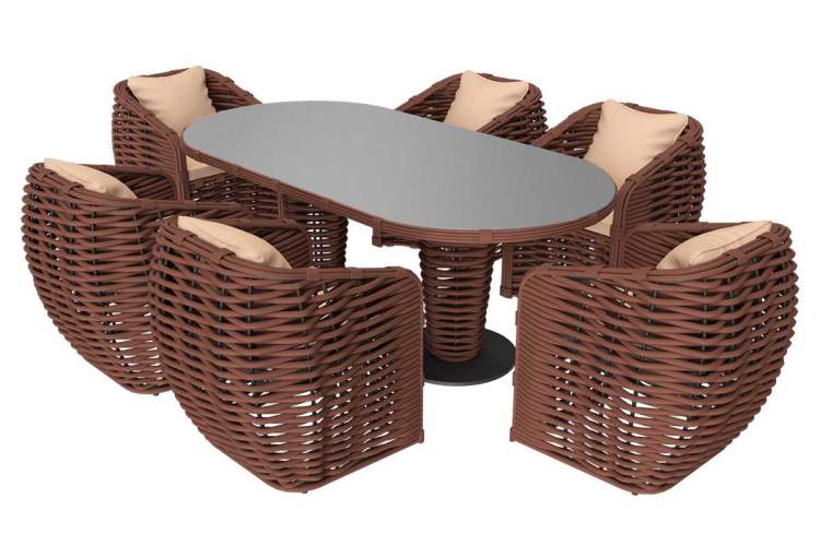 MOKKA MAJORCA стол обеденный, цвет капучино-1