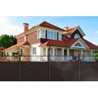 Шумоизолирующий забор Hilst со стеклом, сплошной, 2х2м