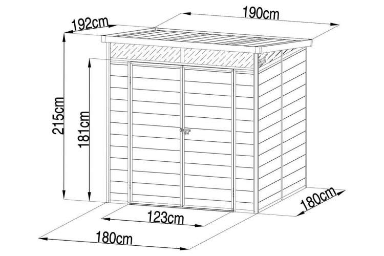 Сарай пластиковый Black Fox Artisan 3.2 м2 (1.9 x 1.91 м)-4