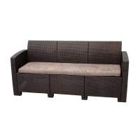 Диван трехместный b:rattan Arizona, венге (3-х местная подушка) пластиковый