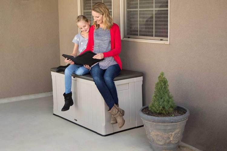 Сундук пластиковый Sand and Brown 439 л, бежево-коричневый-9