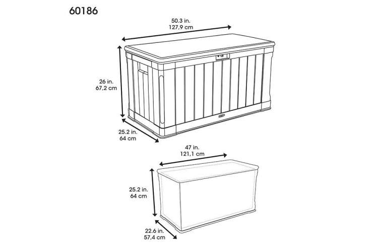 Сундук пластиковый Sand and Brown 439 л, бежево-коричневый-7