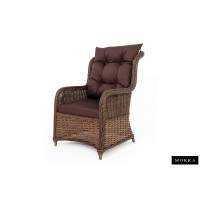 Кресло SAN MARINO цвет бронзовый, с 2 подушками пластиковый