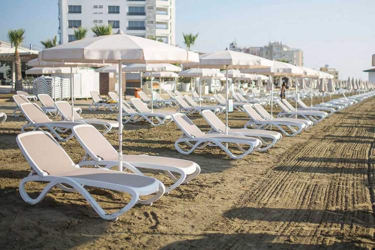 Шезлонг Nardi Omega без подлокотников, бело-коричневый-7