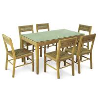 Комплект плетеной мебели MOKKA BALI обеденный на 6 персон пластиковый