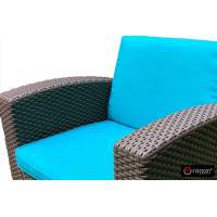 Комплект чехлов на подушки для мебели Rattan Premium, нео изумруд пластиковый