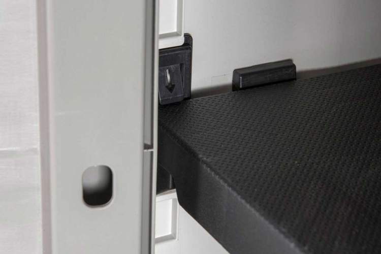 Уличный шкаф TOOMAX 2х дверный глубокий WOODY'S XL (4 полки), светло-серый-9