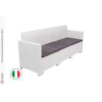 Комплект мебели NEBRASKA SOFA 3 (3х местный диван), белый пластиковый