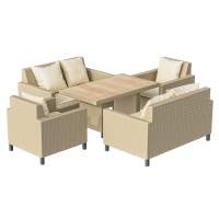 Комплект плетеной мебели MOKKA BELLA Family, соломенный