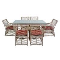 Комплект плетеной мебели MOKKA VILLA ROSA (6 кресел) + 6 подушек