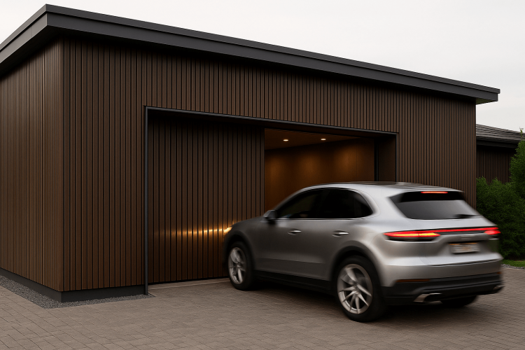 Фасадная реечная панель ДПК Holzhof Eco 219*26*3000мм, венге-2