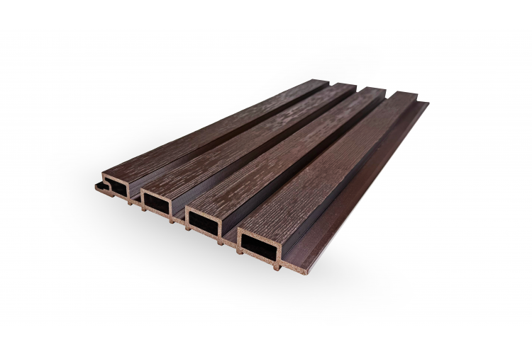 Фасадная реечная панель ДПК Holzhof Eco 219*26*3000мм, венге