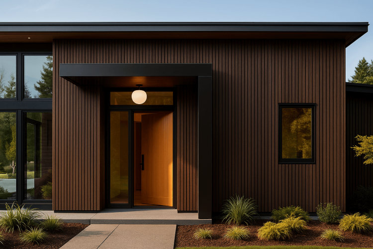 Фасадная реечная панель ДПК Holzhof Eco 219*26*3000мм, венге-3