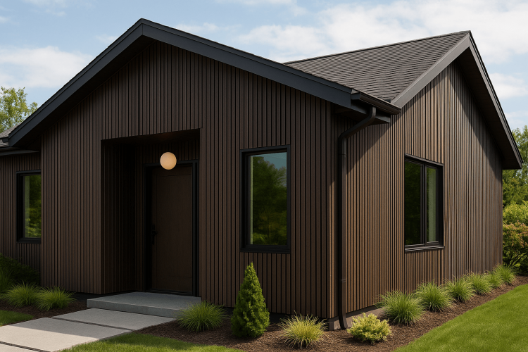 Фасадная реечная панель ДПК Holzhof Eco 219*26*3000мм, венге-5