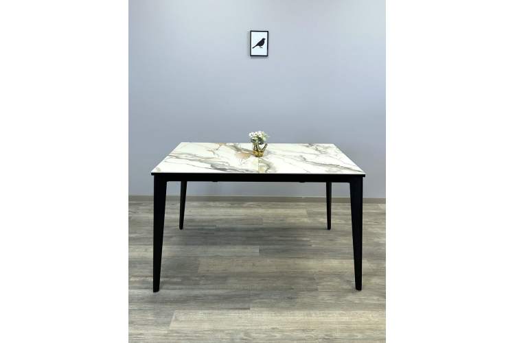 Стол KENNER KR1200 черный/керамика мрамор золотой глянец-3