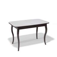 Стол KENNER 1200С венге/стекло белое сатин