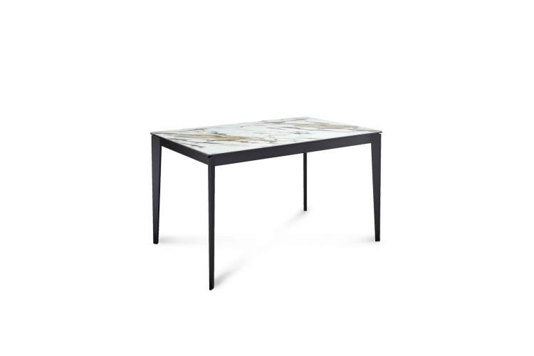 Стол KENNER KR1200 черный/керамика мрамор золотой глянец