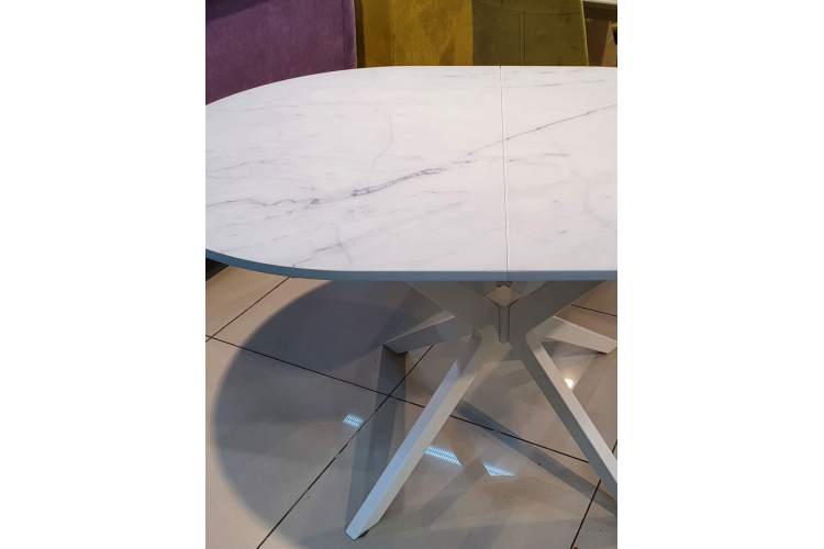 Стол KENNER B1300 белый/стекло камень белый сатин-3